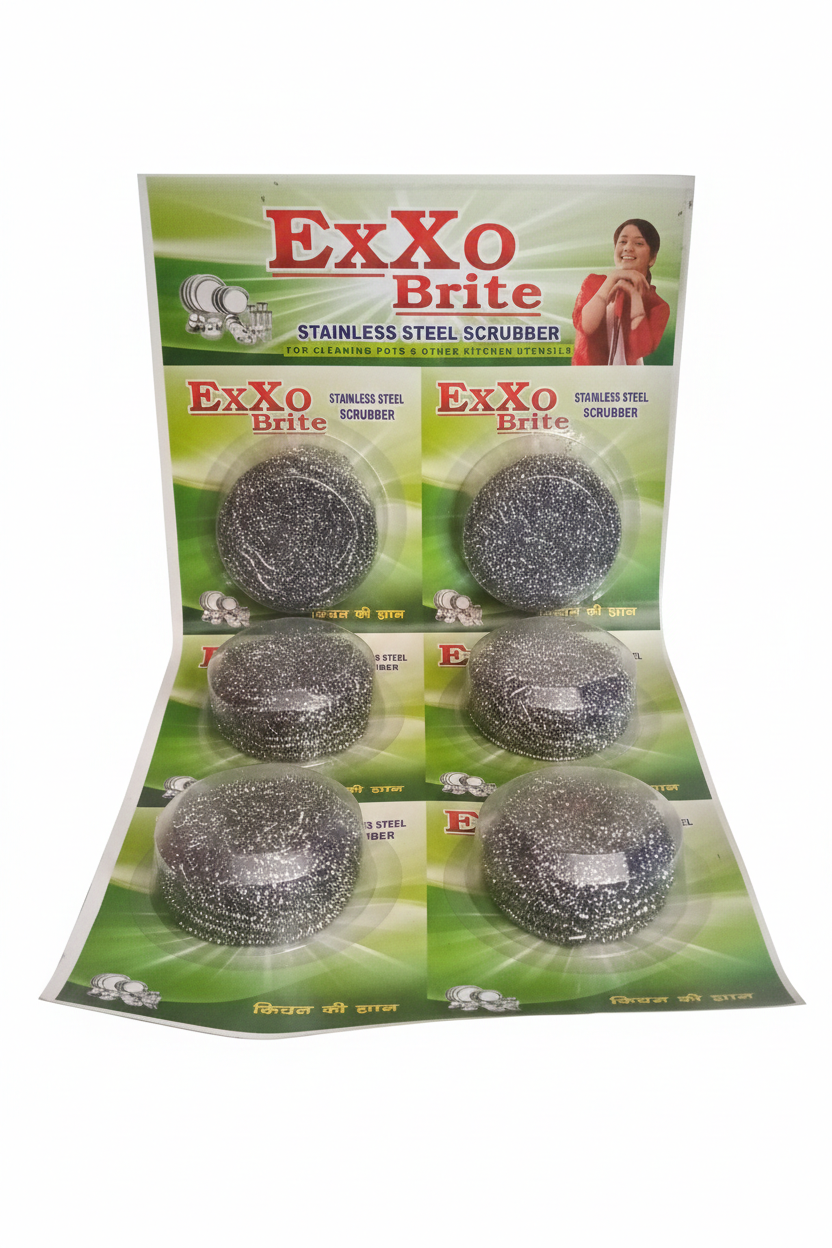Exxo brite Steel whool 20gm pack of 6 pc MRP 120  Stainless steel