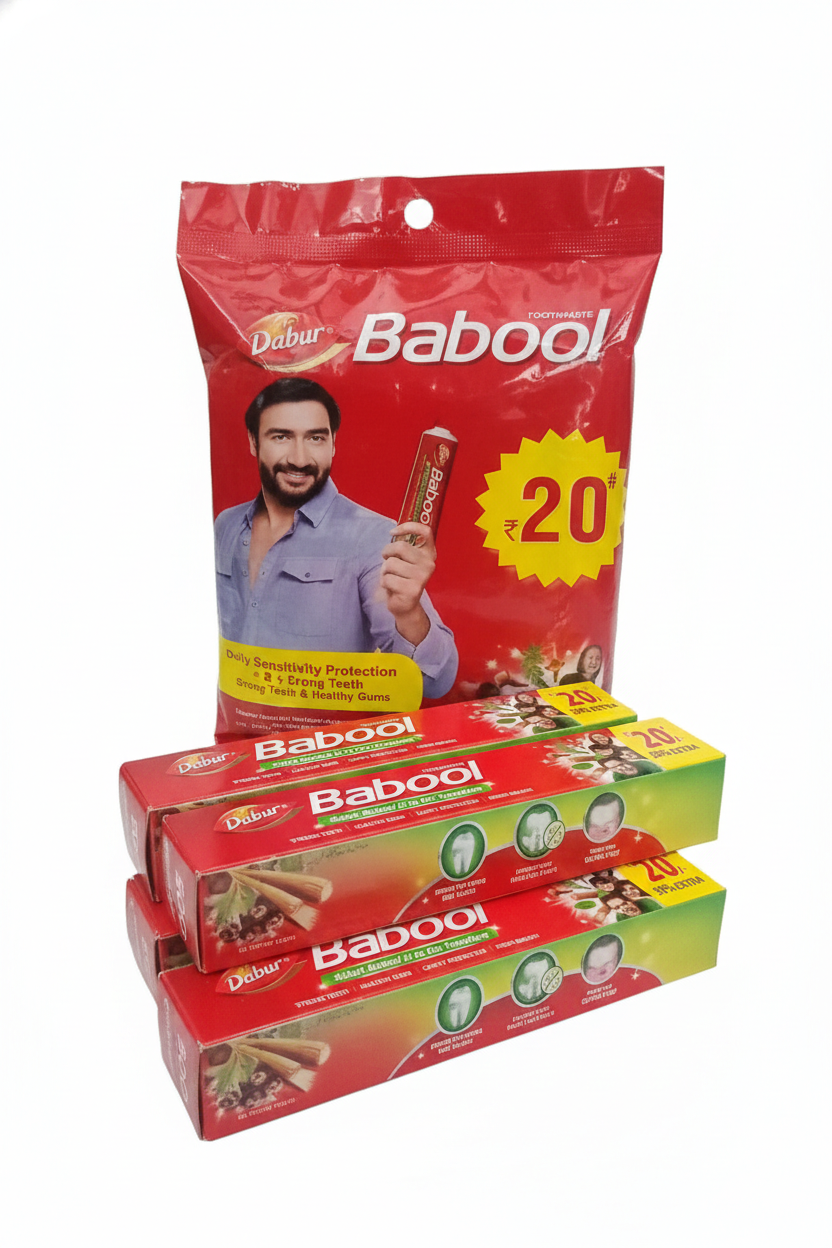 Babool thoothpaste pack of 6 MRP 120